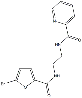 N-{2-[(5-bromo-2-furoyl)amino]ethyl}-2-pyridinecarboxamide Structure