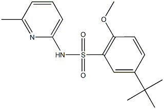 5-tert-butyl-2-methoxy-N-(6-methyl-2-pyridinyl)benzenesulfonamide Structure