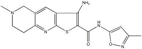 3-amino-6-methyl-N-(3-methyl-5-isoxazolyl)-5,6,7,8-tetrahydrothieno[2,3-b][1,6]naphthyridine-2-carboxamide 구조식 이미지