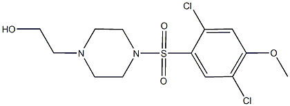 2-{4-[(2,5-dichloro-4-methoxyphenyl)sulfonyl]-1-piperazinyl}ethanol Structure