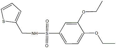 3,4-diethoxy-N-(2-thienylmethyl)benzenesulfonamide Structure