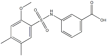 3-{[(2-methoxy-4,5-dimethylphenyl)sulfonyl]amino}benzoic acid 구조식 이미지