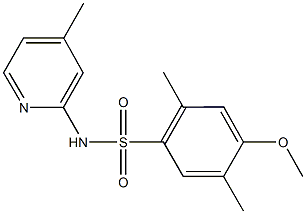 4-methoxy-2,5-dimethyl-N-(4-methyl-2-pyridinyl)benzenesulfonamide Structure