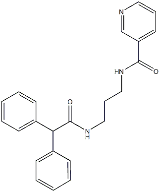 N-{3-[(2,2-diphenylacetyl)amino]propyl}nicotinamide 구조식 이미지