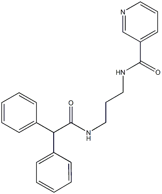 N-{3-[(2,2-diphenylacetyl)amino]propyl}nicotinamide Structure