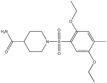1-[(2,5-diethoxy-4-methylphenyl)sulfonyl]-4-piperidinecarboxamide Structure