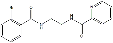 N-{2-[(2-bromobenzoyl)amino]ethyl}-2-pyridinecarboxamide 구조식 이미지