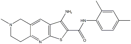 3-amino-N-(2,4-dimethylphenyl)-6-methyl-5,6,7,8-tetrahydrothieno[2,3-b][1,6]naphthyridine-2-carboxamide Structure