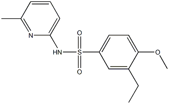 3-ethyl-4-methoxy-N-(6-methyl-2-pyridinyl)benzenesulfonamide 구조식 이미지