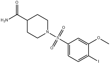 1-[(4-iodo-3-methoxyphenyl)sulfonyl]-4-piperidinecarboxamide 구조식 이미지