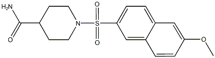 1-[(6-methoxy-2-naphthyl)sulfonyl]-4-piperidinecarboxamide 구조식 이미지