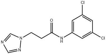 N-(3,5-dichlorophenyl)-3-(1H-1,2,4-triazol-1-yl)propanamide 구조식 이미지