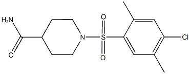 1-[(4-chloro-2,5-dimethylphenyl)sulfonyl]-4-piperidinecarboxamide 구조식 이미지