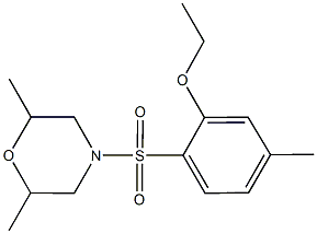 2-[(2,6-dimethyl-4-morpholinyl)sulfonyl]-5-methylphenyl ethyl ether 구조식 이미지