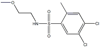 4,5-dichloro-N-(2-methoxyethyl)-2-methylbenzenesulfonamide 구조식 이미지