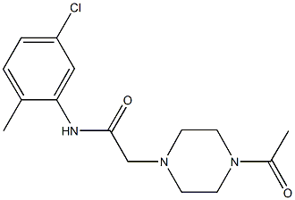 2-(4-acetyl-1-piperazinyl)-N-(5-chloro-2-methylphenyl)acetamide 구조식 이미지