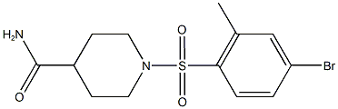 1-[(4-bromo-2-methylphenyl)sulfonyl]-4-piperidinecarboxamide 구조식 이미지