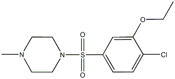 2-chloro-5-[(4-methyl-1-piperazinyl)sulfonyl]phenyl ethyl ether Structure