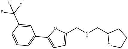 N-(tetrahydro-2-furanylmethyl)-N-({5-[3-(trifluoromethyl)phenyl]-2-furyl}methyl)amine Structure