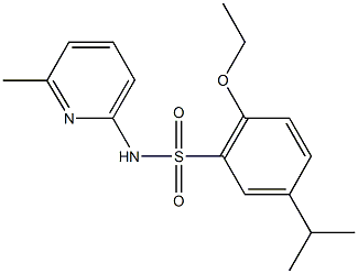 2-ethoxy-5-isopropyl-N-(6-methyl-2-pyridinyl)benzenesulfonamide 구조식 이미지