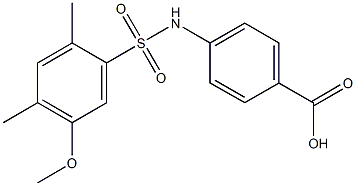 4-{[(5-methoxy-2,4-dimethylphenyl)sulfonyl]amino}benzoic acid 구조식 이미지