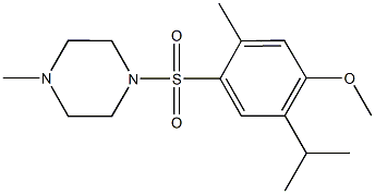 2-isopropyl-5-methyl-4-[(4-methyl-1-piperazinyl)sulfonyl]phenyl methyl ether 구조식 이미지