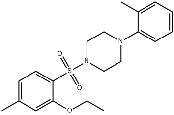 ethyl 5-methyl-2-{[4-(2-methylphenyl)-1-piperazinyl]sulfonyl}phenyl ether Structure