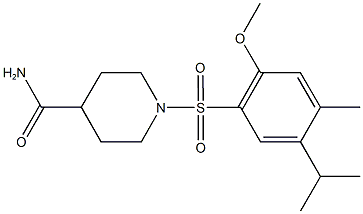 1-[(5-isopropyl-2-methoxy-4-methylphenyl)sulfonyl]-4-piperidinecarboxamide 구조식 이미지