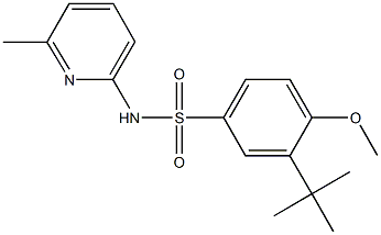 3-tert-butyl-4-methoxy-N-(6-methyl-2-pyridinyl)benzenesulfonamide 구조식 이미지