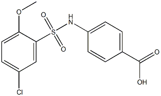 4-{[(5-chloro-2-methoxyphenyl)sulfonyl]amino}benzoic acid Structure