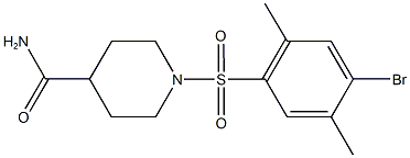 1-[(4-bromo-2,5-dimethylphenyl)sulfonyl]-4-piperidinecarboxamide Structure