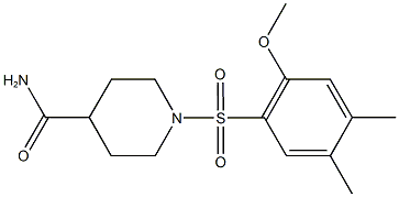 1-[(2-methoxy-4,5-dimethylphenyl)sulfonyl]-4-piperidinecarboxamide 구조식 이미지