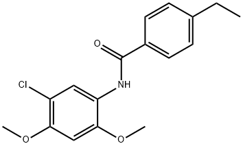 N-(5-chloro-2,4-dimethoxyphenyl)-4-ethylbenzamide 구조식 이미지