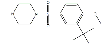 2-tert-butyl-4-[(4-methyl-1-piperazinyl)sulfonyl]phenyl methyl ether Structure