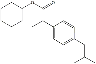 cyclohexyl 2-(4-isobutylphenyl)propanoate Structure