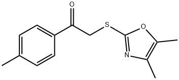 2-[(4,5-dimethyl-1,3-oxazol-2-yl)sulfanyl]-1-(4-methylphenyl)ethanone Structure