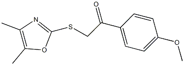 2-[(4,5-dimethyl-1,3-oxazol-2-yl)sulfanyl]-1-(4-methoxyphenyl)ethanone 구조식 이미지