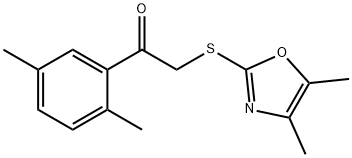 2-[(4,5-dimethyl-1,3-oxazol-2-yl)sulfanyl]-1-(2,5-dimethylphenyl)ethanone Structure