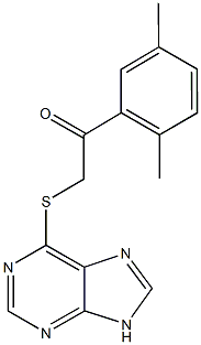 1-(2,5-dimethylphenyl)-2-(9H-purin-6-ylsulfanyl)ethanone 구조식 이미지