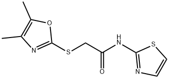 2-[(4,5-dimethyl-1,3-oxazol-2-yl)sulfanyl]-N-(1,3-thiazol-2-yl)acetamide 구조식 이미지
