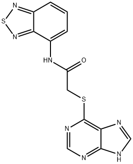 N-(2,1,3-benzothiadiazol-4-yl)-2-(9H-purin-6-ylsulfanyl)acetamide 구조식 이미지