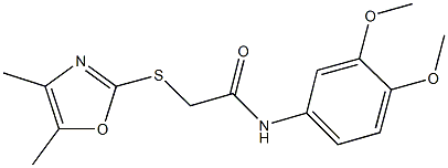 N-(3,4-dimethoxyphenyl)-2-[(4,5-dimethyl-1,3-oxazol-2-yl)sulfanyl]acetamide Structure