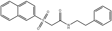 2-(2-naphthylsulfonyl)-N-(2-phenylethyl)acetamide Structure