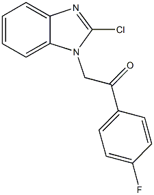 2-(2-chloro-1H-benzimidazol-1-yl)-1-(4-fluorophenyl)ethanone Structure