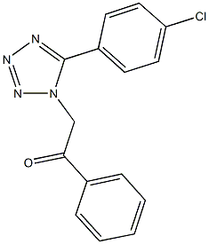 2-[5-(4-chlorophenyl)-1H-tetraazol-1-yl]-1-phenylethanone 구조식 이미지