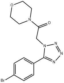 4-{[5-(4-bromophenyl)-1H-tetraazol-1-yl]acetyl}morpholine Structure