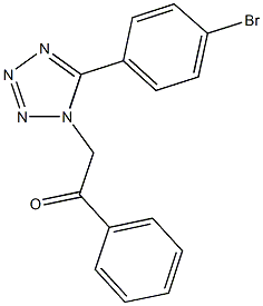 2-[5-(4-bromophenyl)-1H-tetraazol-1-yl]-1-phenylethanone Structure