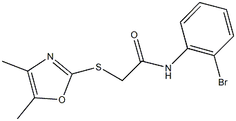 N-(2-bromophenyl)-2-[(4,5-dimethyl-1,3-oxazol-2-yl)sulfanyl]acetamide Structure