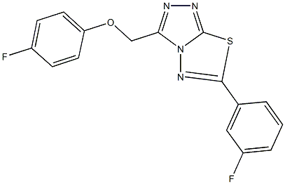 4-fluorophenyl [6-(3-fluorophenyl)[1,2,4]triazolo[3,4-b][1,3,4]thiadiazol-3-yl]methyl ether Structure