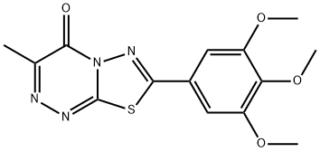 3-methyl-7-(3,4,5-trimethoxyphenyl)-4H-[1,3,4]thiadiazolo[2,3-c][1,2,4]triazin-4-one 구조식 이미지